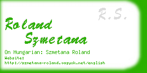 roland szmetana business card